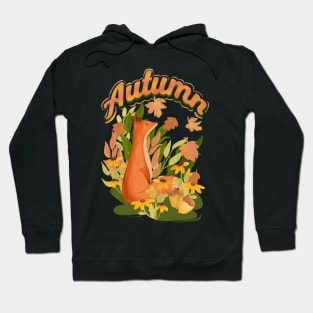 Red Fox And Falling Leaves In The Forest Hoodie